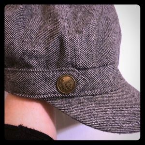 Juicy Couture Newsboy Hat Herringbone Gray